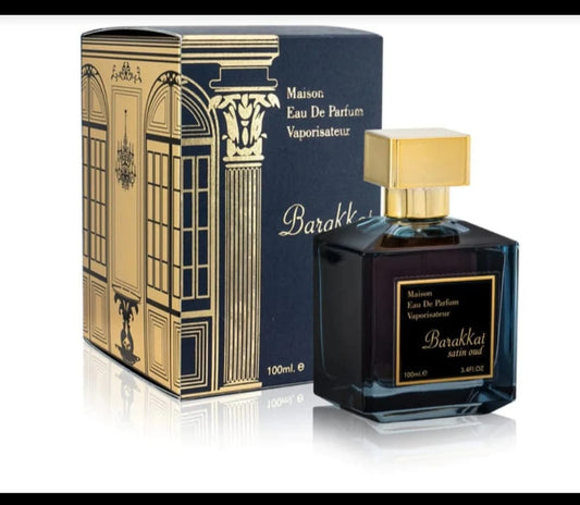 Barakkal Satin Oud perfume bottle — luxurious fragrance with deep oud and warm satin notes, elegant packaging for men and women."